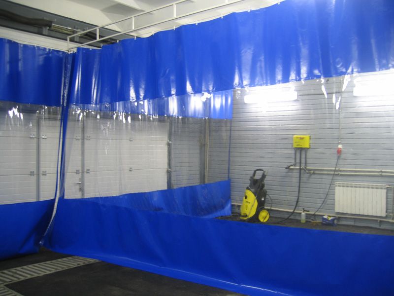 Шторы для автомойки с окном