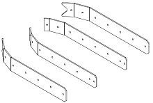 фото Комплект боковых скребков для nilfisk br 850/1100