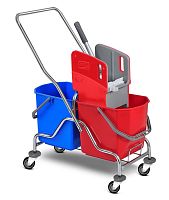 фото Двухведерная тележка Aquamatic 2x25 л с отжимом