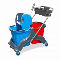 фото Уборочная тележка двухведерная Grass IT-0493 2х25 л, каркас пласик