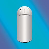 фото Ведро цилиндрич. 35 л с крышкой-качель PUSH AL72035SV