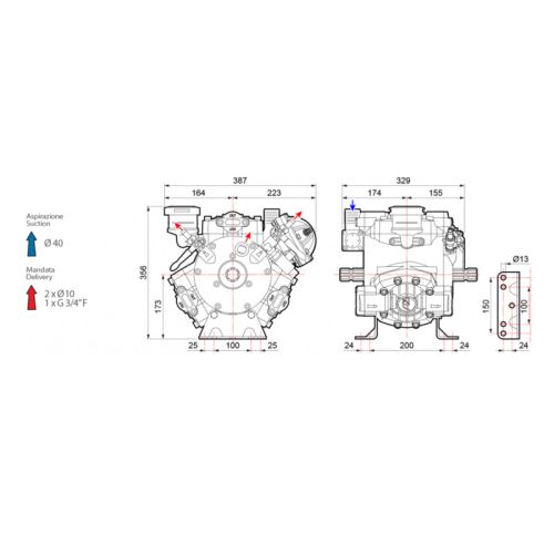 картинка Насос мембранный Comet APS 121 S (115 л/мин; 50 бар) фото 4 картинка Насос мембранный Comet APS 121 S (115 л/мин; 50 бар) фото 4