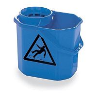 фото Пластиковое ведро 12 л с решеткой-отжимом для мопа